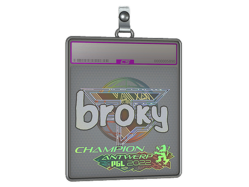Sticker Slab | broky | Antwerp 2022 | Holo, Champion