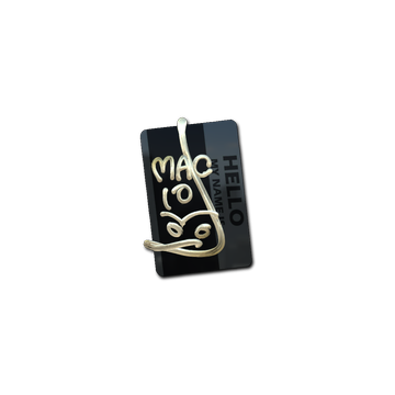 Sticker | Hello MAC-10 (Gold)