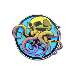 Sticker | Sunset Ocean Tentaskull