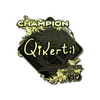 Sticker | qikert (Gold, Champion) | Rio 2022