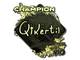 Sticker | qikert (Gold, Champion) | Rio 2022