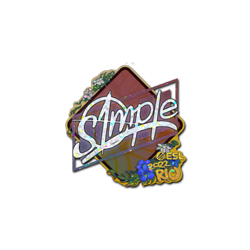 Sticker | s1mple (Glitter) | Rio 2022