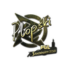 Sticker | Plopski (Gold) | Stockholm 2021