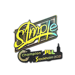 Sticker | s1mple (Holo) | Stockholm 2021