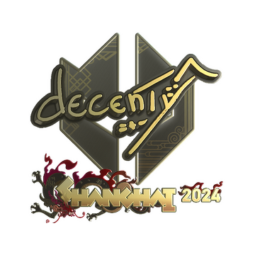 Sticker | decenty (Gold) | Shanghai 2024