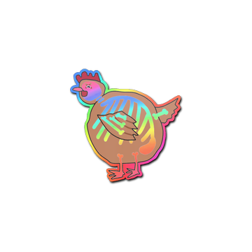 Sticker | Poorly Drawn Chicken (Holo)