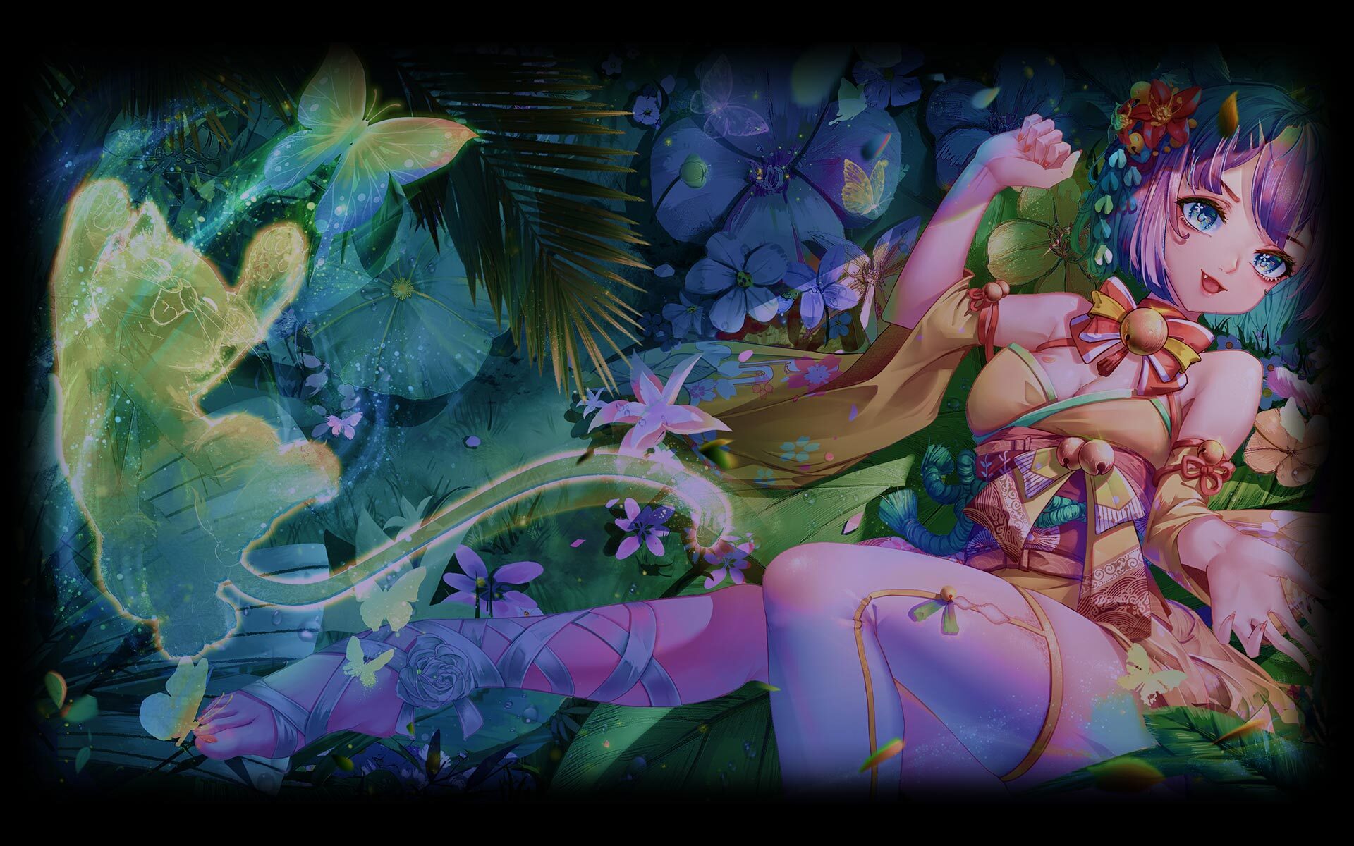Lily smiled among the flowers