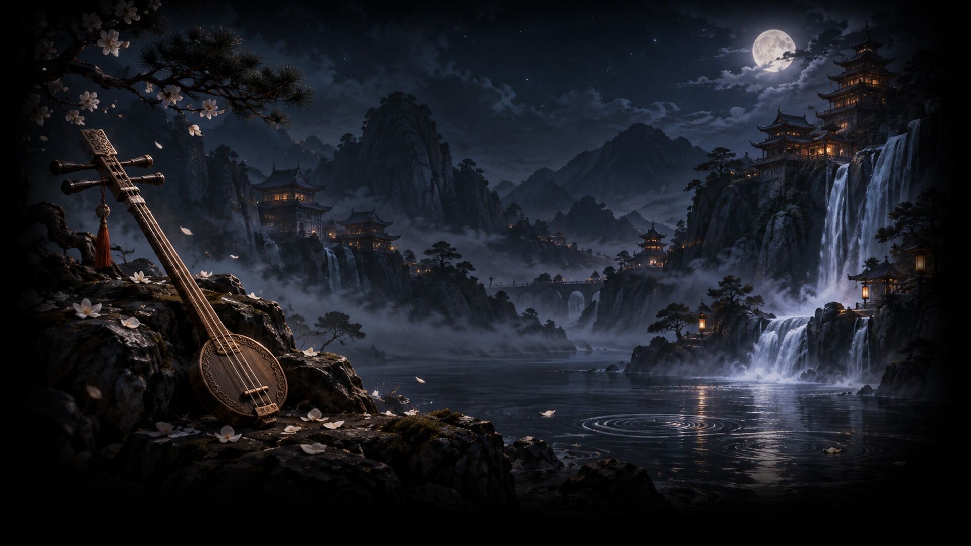 Mountains, Flowing Water