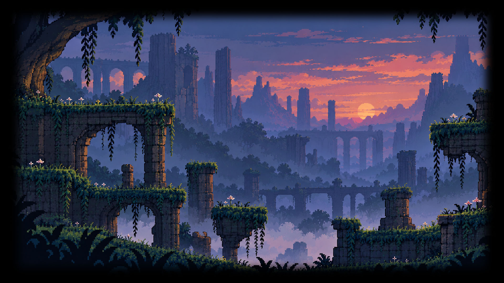 Sunset Over the Forgotten Ruins