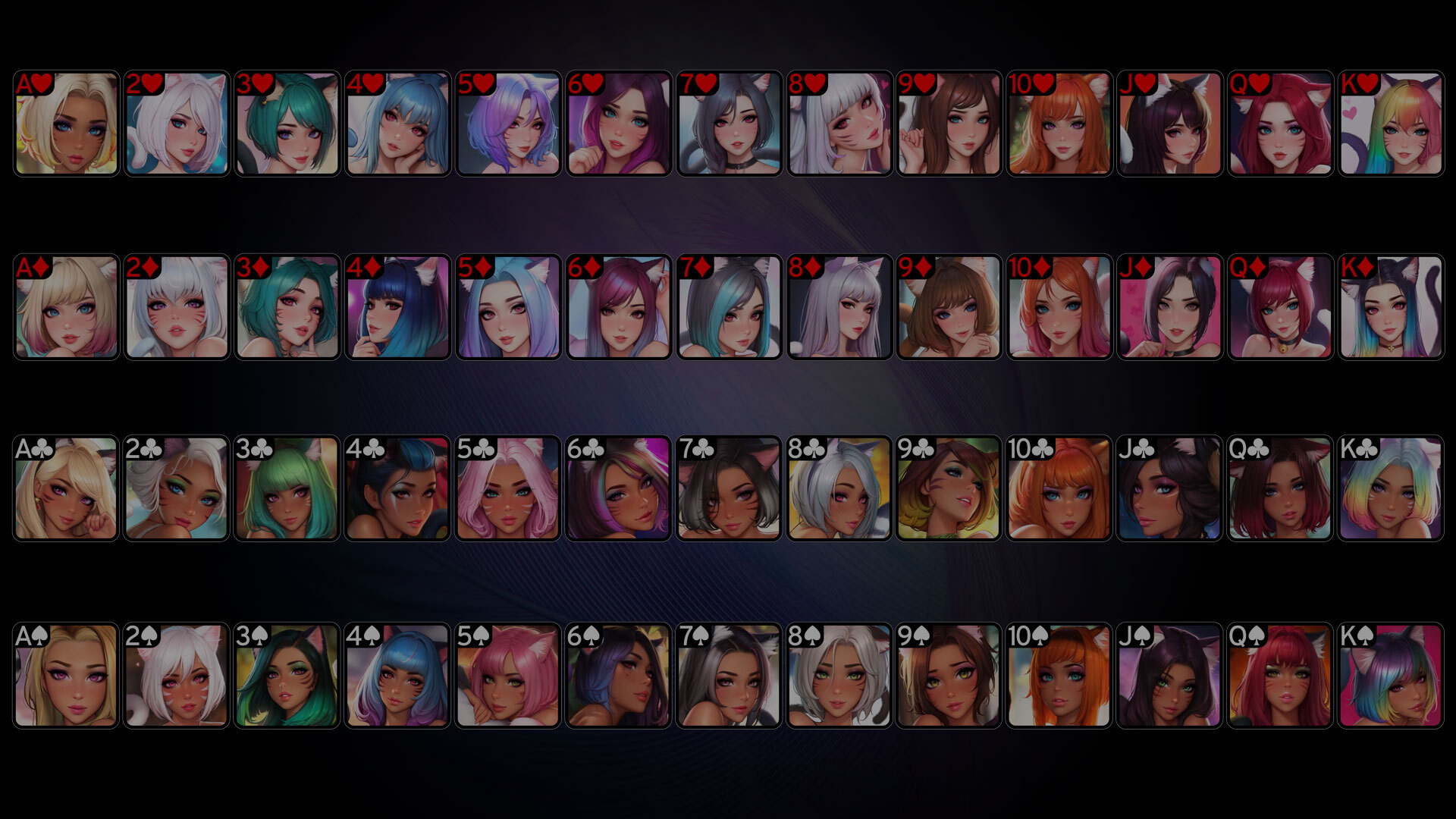 Catgirl portraits (square)
