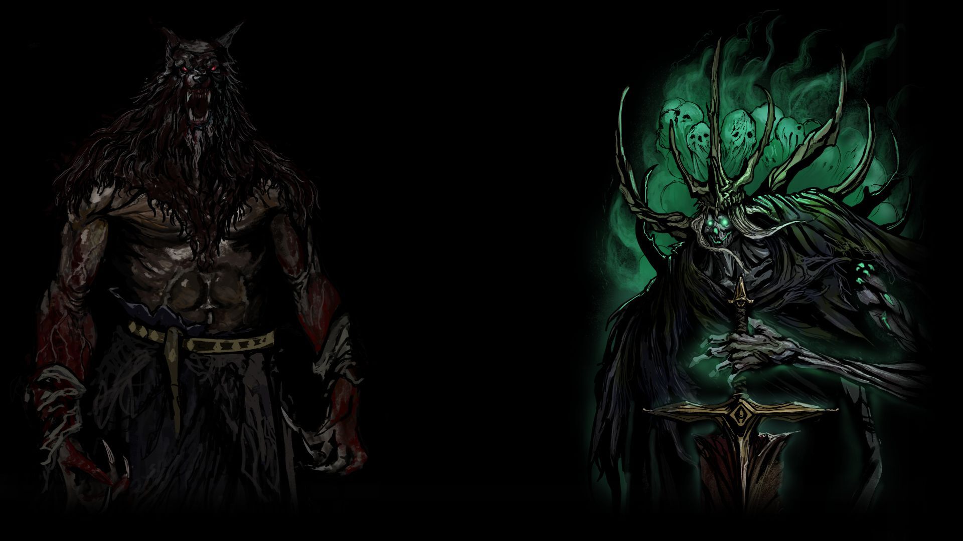 Dark Volkolak and Koschei the Immortal