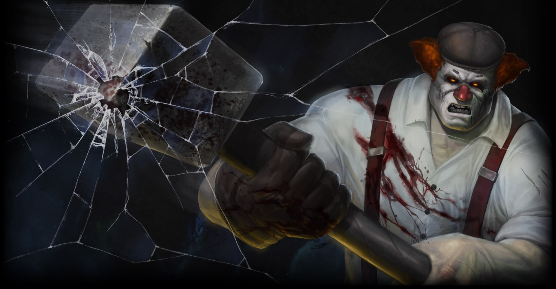 Cracked glass
