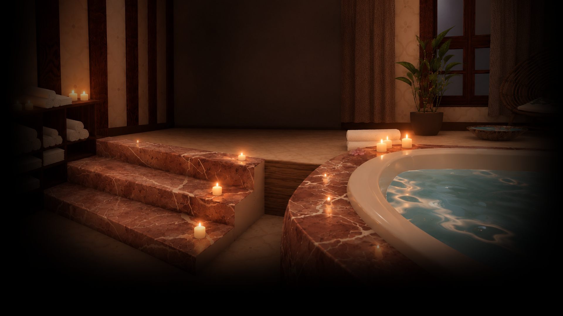 Rose Marble Bath