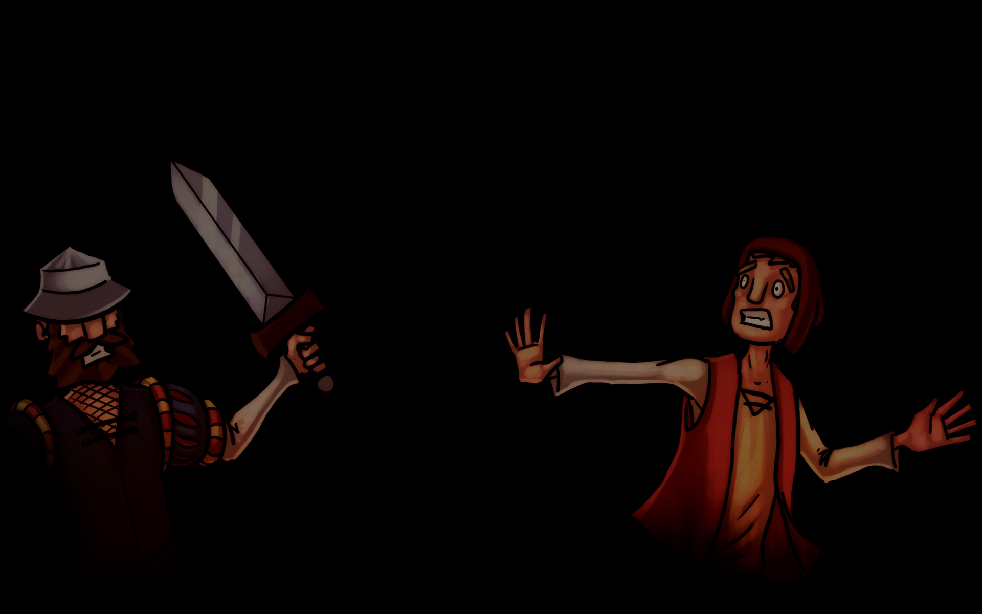 Fleeing from the Saxon invasion!