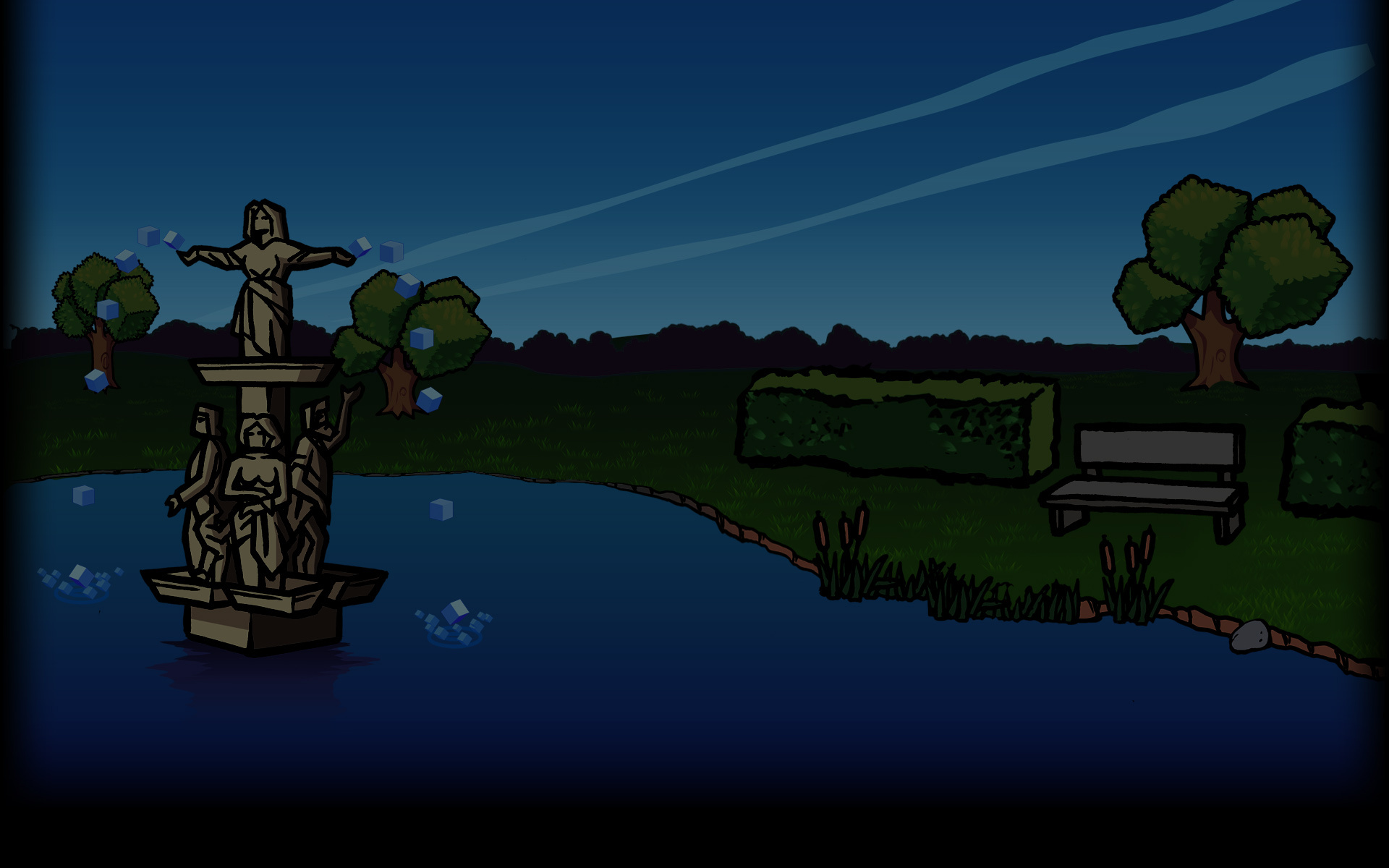 Fountain at Dusk