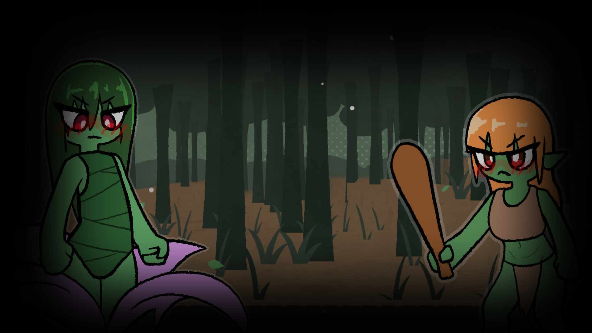 The Buried Pillars Forest Background