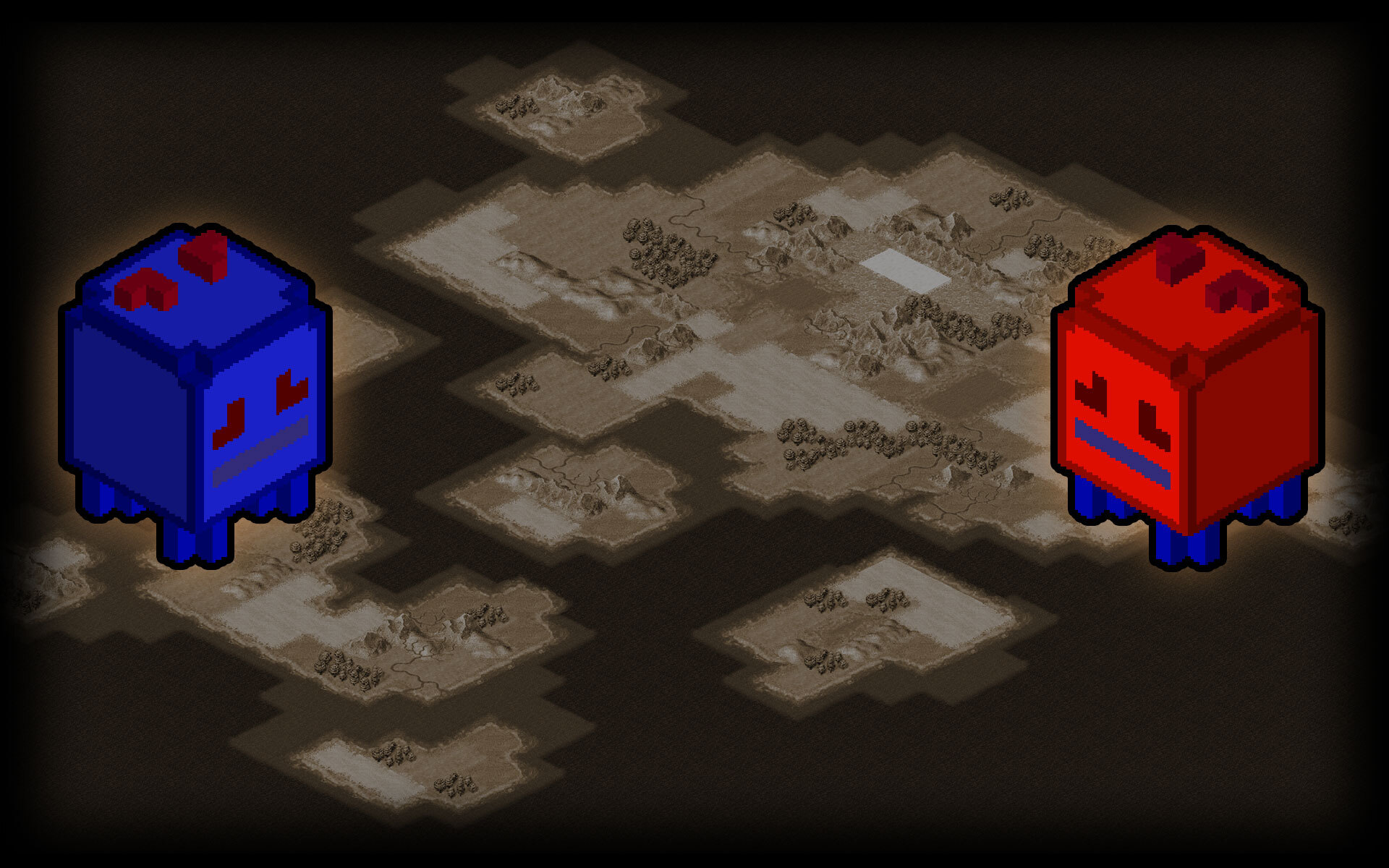 Blue and red cans