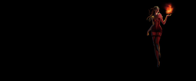 Fire girl background