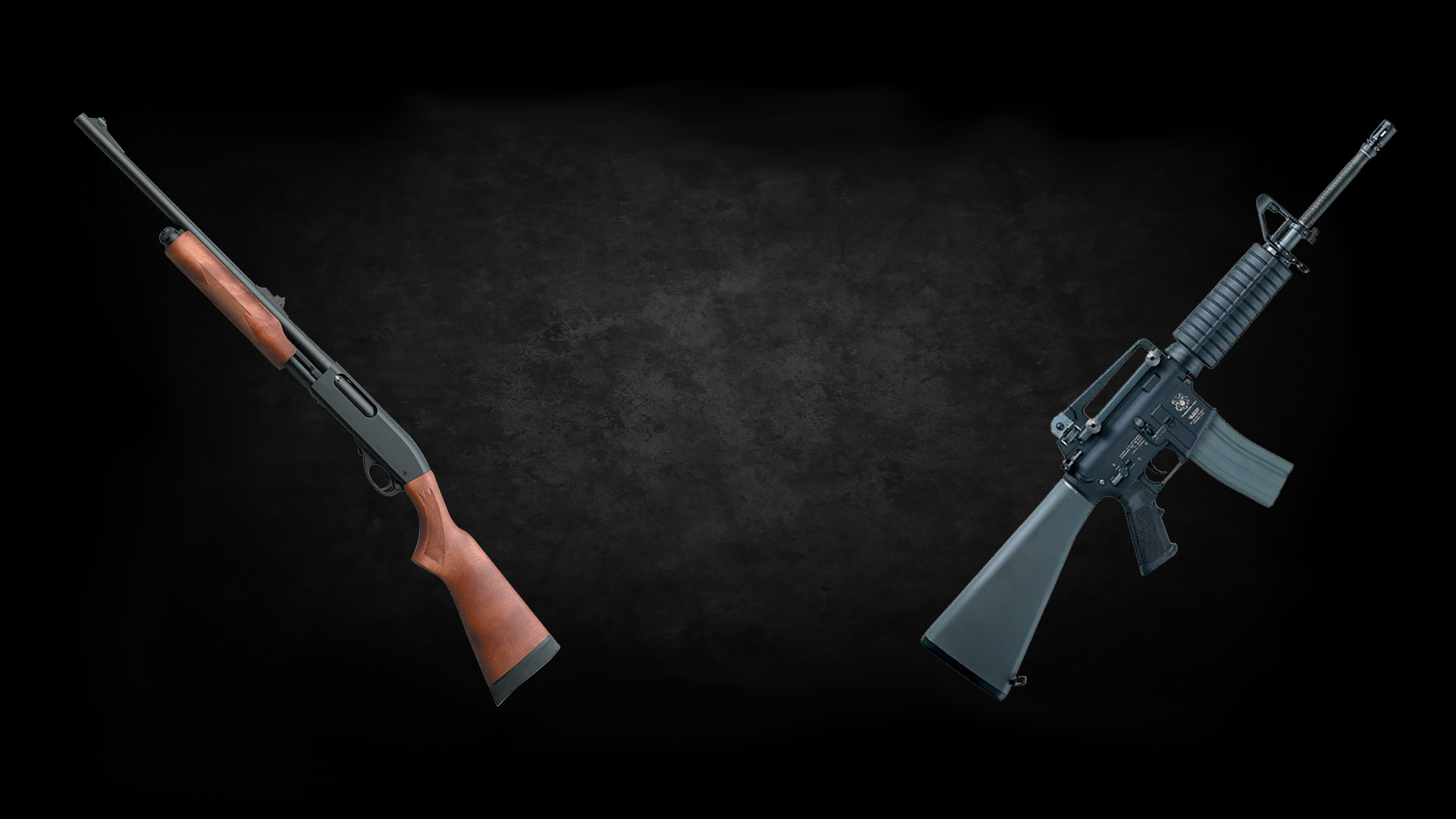 Shotgun & M16