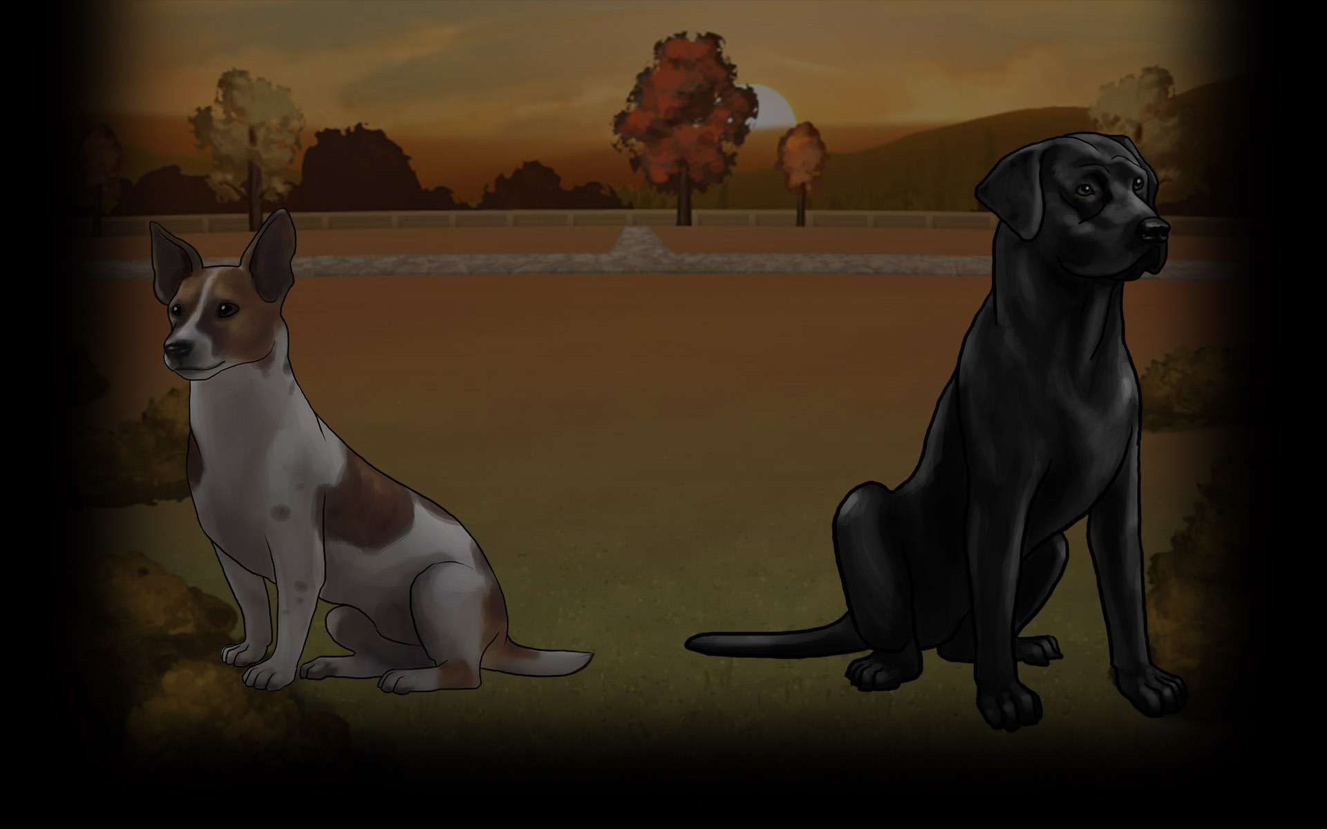 Dogs at Sunset