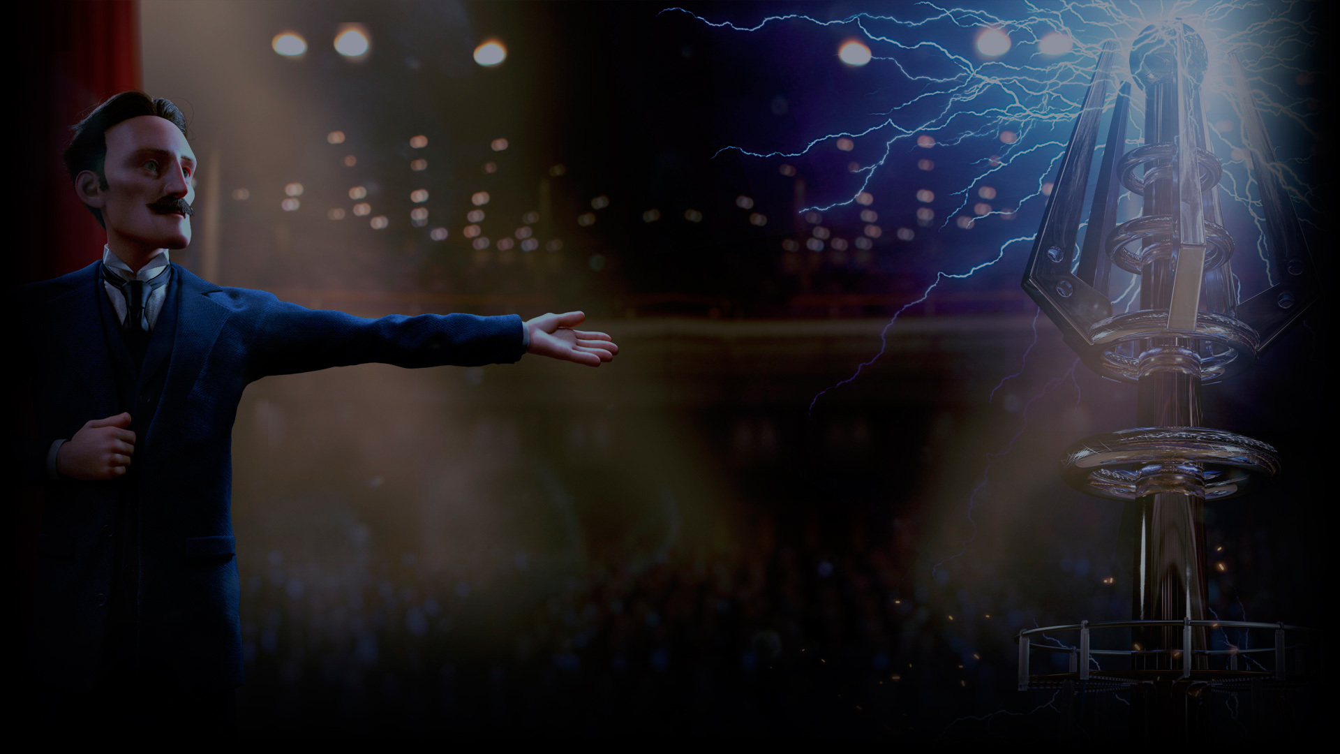 Tesla vs Lovecraft limitless energy background