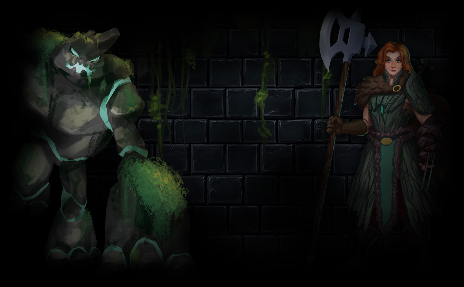 Moss Golem vs. Warden