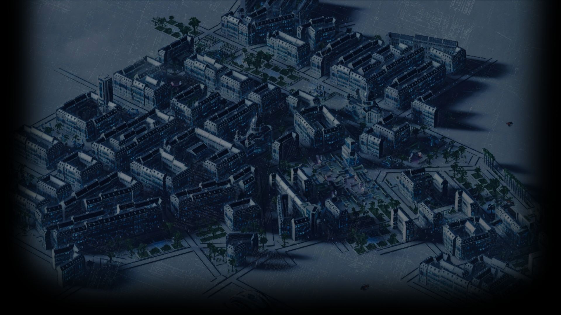 Isometric view on city